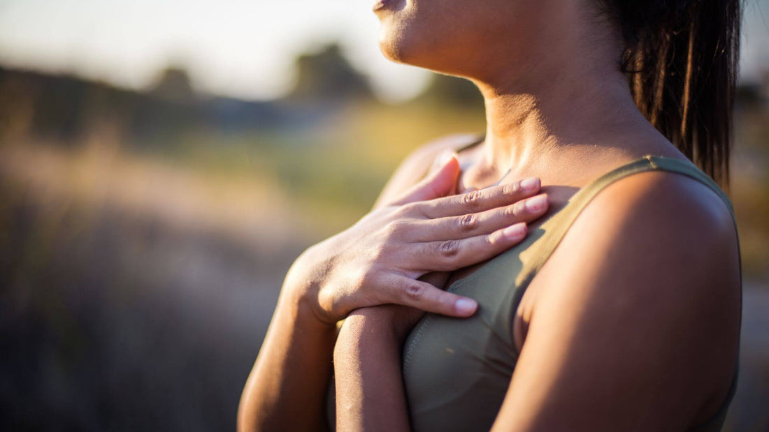 femme qui respire